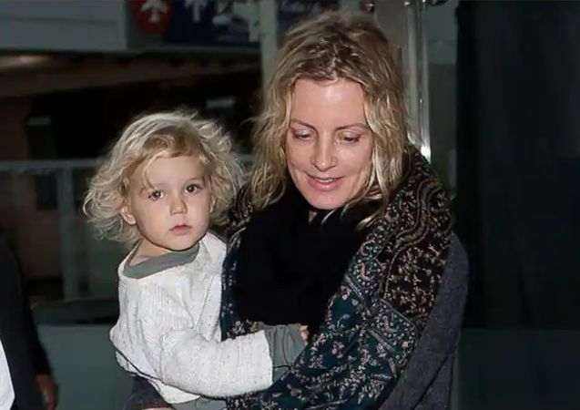 Beth Skipp-Taylor with her son that she shares with Michael Richards. 